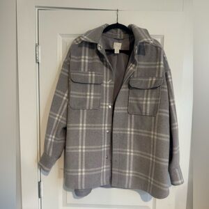 H&M Plaid Gray Women's Jacket